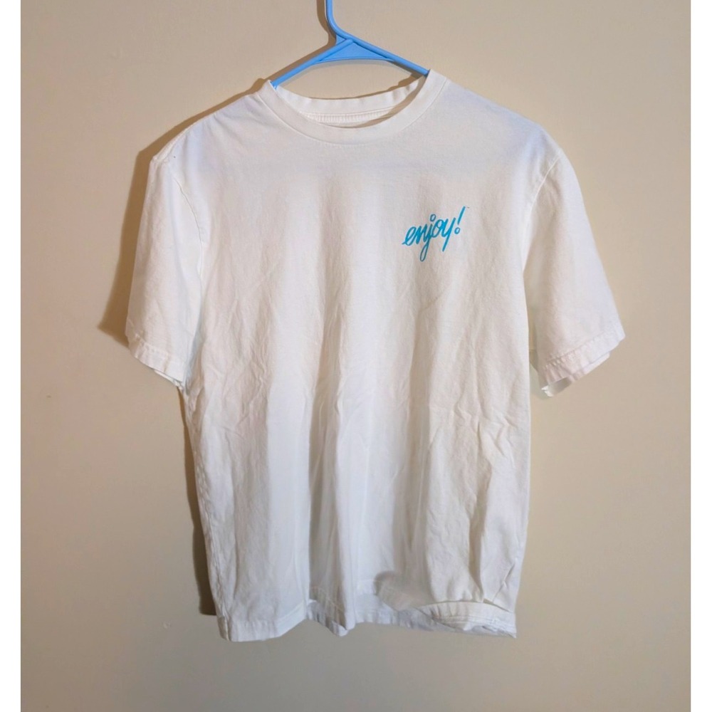 American Eagle Mens M White Coca-Cola Graphic Logo Cotton Crew Neck Tee